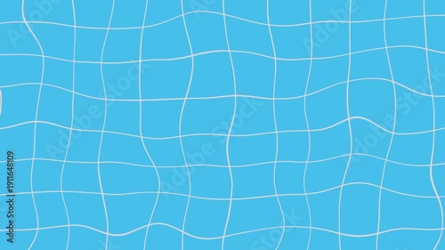 Abstract Blue Wavy Grid Pattern Seamless Loop
