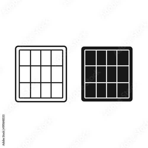 A black and white grid pattern side by side Vector