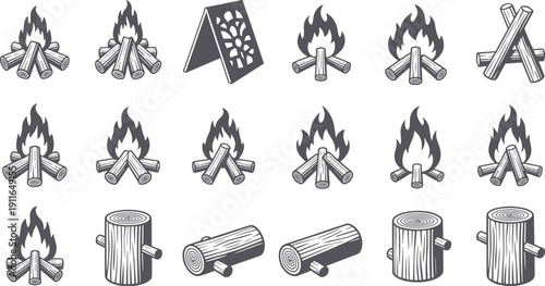 Large set of black silhouettes showing diverse group of people walking including students with backpacks elderly with canes and families isolated on white background