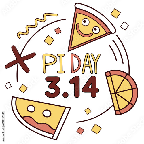 happy pi day vector design