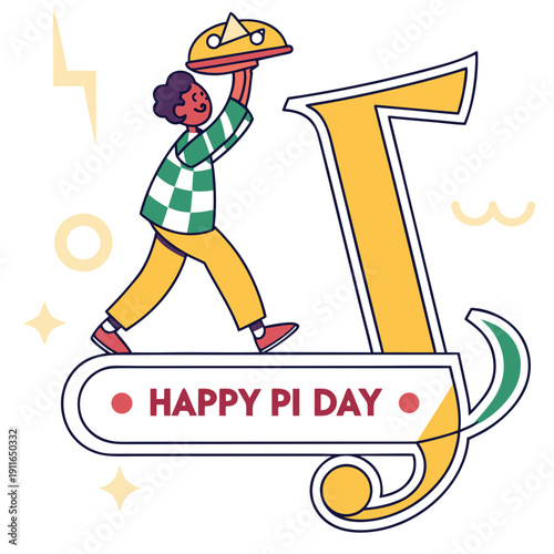 happy pi day vector design