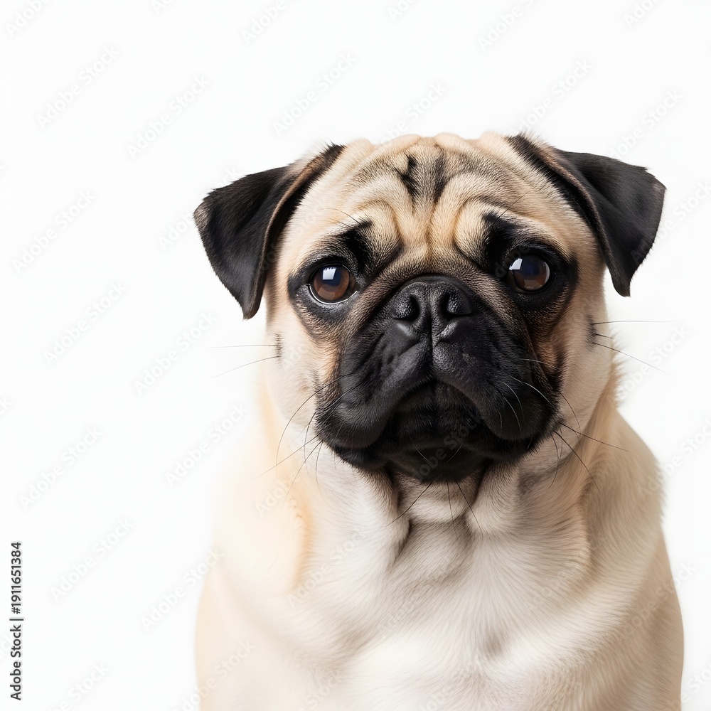 Fototapeta premium Pug Dog Studio Portrait