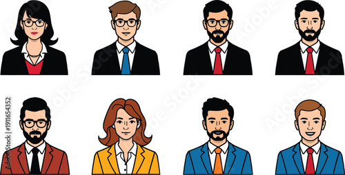 A collection of eight distinct digital marketing icons representing search engine optimization analytics social media email and content strategy tools for online business growth