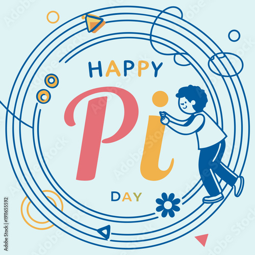 happy pi day vector design