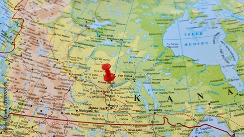 Fotografie View of Prince Albert, is the third-largest city in Saskatchewan, Canada, after