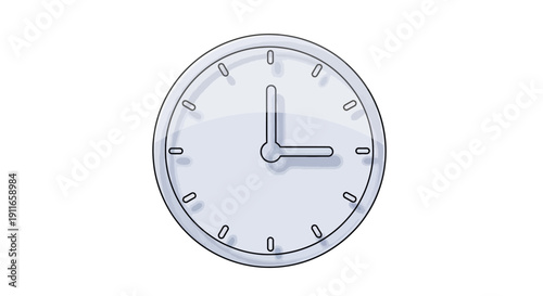 Clock showing three o'clock, time concept