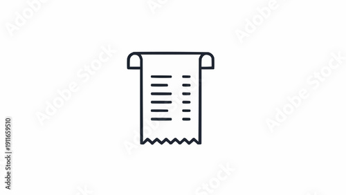 Receipt paper with lines and edges.