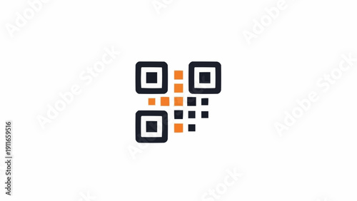 QR code symbol icon graphic.