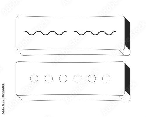Username and password fields 2D line object. Rectangular input boxes. Secure login credentials. Digital web form interface isolated clipart vector ink outline item. Monochrome spot illustration