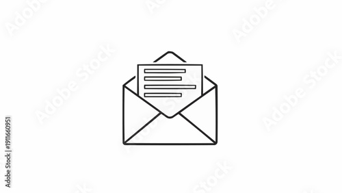 Canvas-taulu Envelope with letter inside.