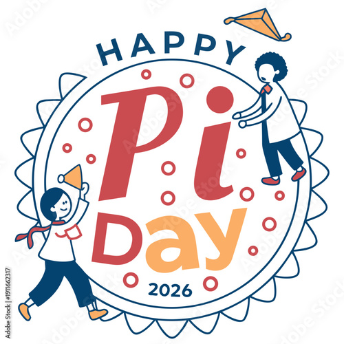 happy pi day vector design
