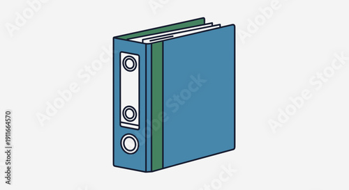 Blue Ring Binder Office Stationery.