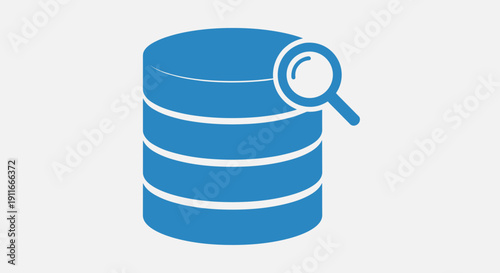 Database Server with Magnifying Glass Icon 1.