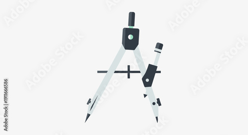 Drawing Compass with Pencil Attachment Tool.
