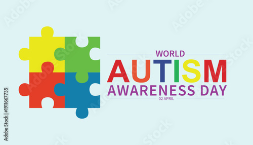 Autism Awareness Day Concept of healthcare awareness campaign for Autism.