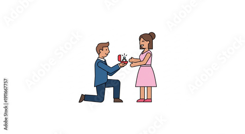 A man proposes to a woman on one knee with a ring, symbolizing love and commitment for marriage