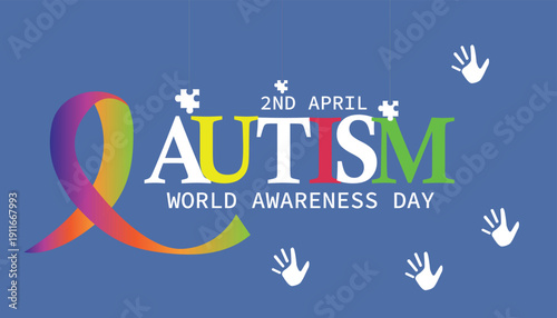 Autism Awareness Day Concept of healthcare awareness campaign for Autism.