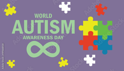 Autism Awareness Day Concept of healthcare awareness campaign for Autism.