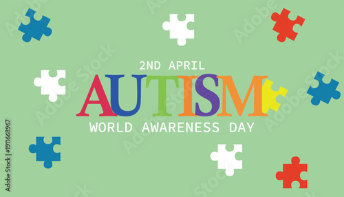 Autism Awareness Day Concept of healthcare awareness campaign for Autism.