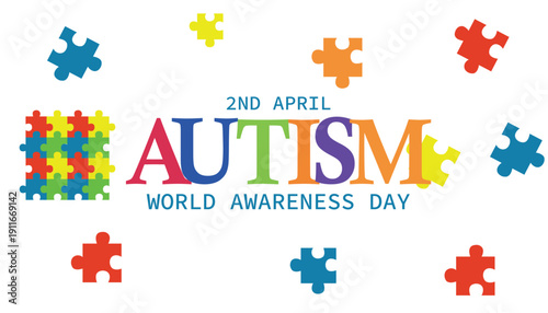 Autism Awareness Day Concept of healthcare awareness campaign for Autism.