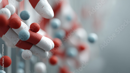 Colorful pills: A close-up ...