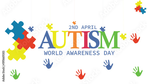 Autism Awareness Day Concept of healthcare awareness campaign for Autism.