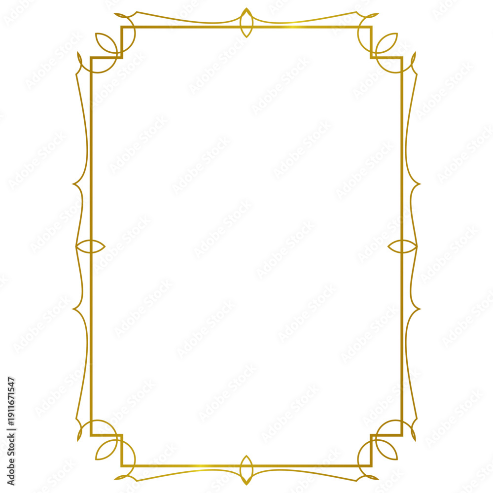 Obraz premium gold decorative border frame.eps