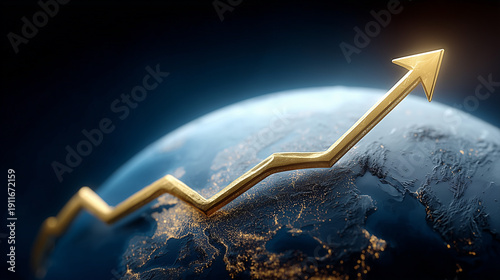 Global Rise: An upward gold...