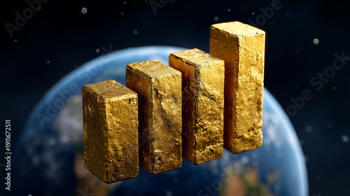 Golden Rise: Four gold bars...