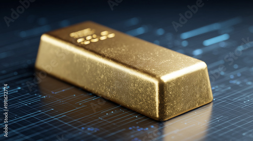 Gold Bar: A gleaming gold b...