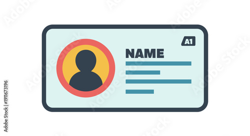 Identification Card Template with Placeholder Name. Free Download Identification Card Template with Placeholder Name. - GFXLoad