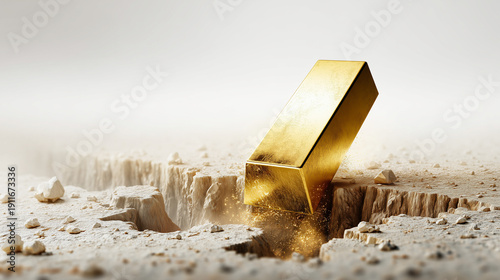 Gold Bar in Earth Crack: A ...