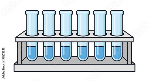 Laboratory Test Tubes with Liquid Samples.