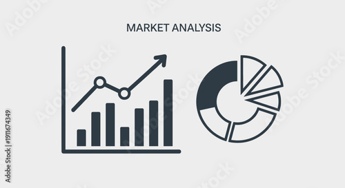 Market Analysis Bar Graph and Pie Chart.