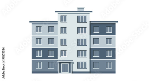 Modern Apartment Building with Multiple Floors 2.