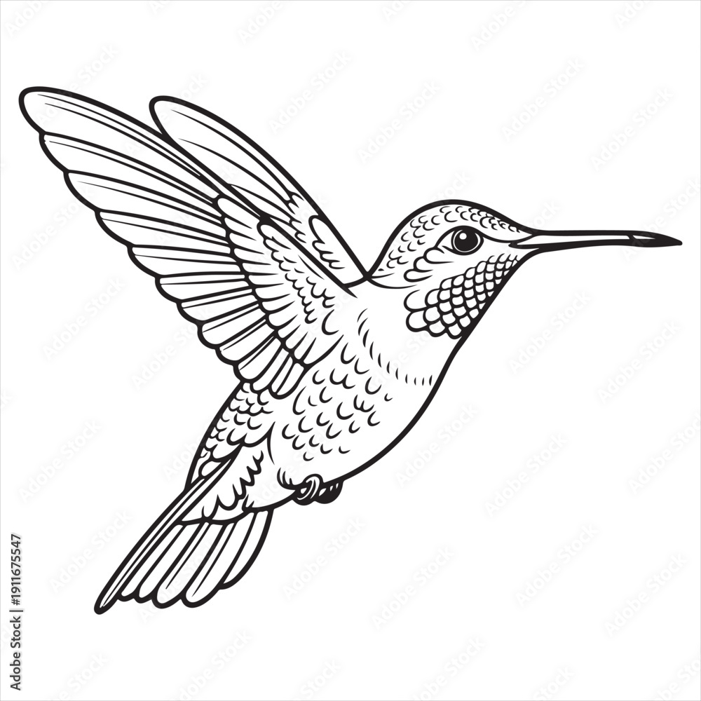 Obraz premium Cute Animal Line Drawing for Kids and Education