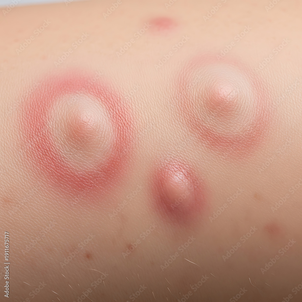 Fototapeta premium Lyme Disease Rash on Human Skin