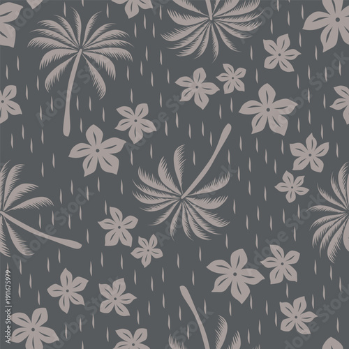 Abstract seamless floral pattern. Spring Trendy flowers print, Plant background, design for fabric, cloth design, covers, wallpapers, print, scrapbooking