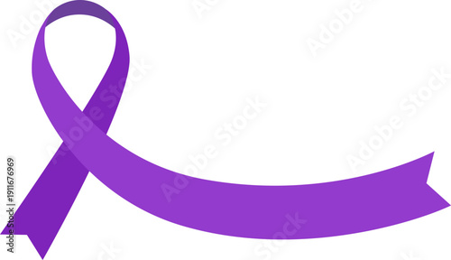 Purple awareness ribbon for Domestic Violence and Alzheimer's awareness