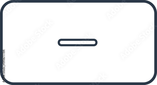 Simple Minimalist Horizontal Line Icon Design.