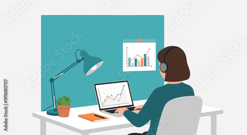 A clean, modern desk corner evokes simplicity and focus, perfect for productivity in home offices or creative workspaces.