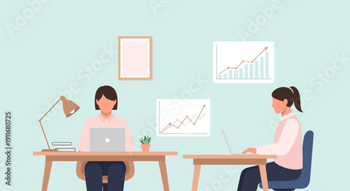 A serene workspace with a simple desk, books, and lamp, perfect for productivity and focus in a calm environment.