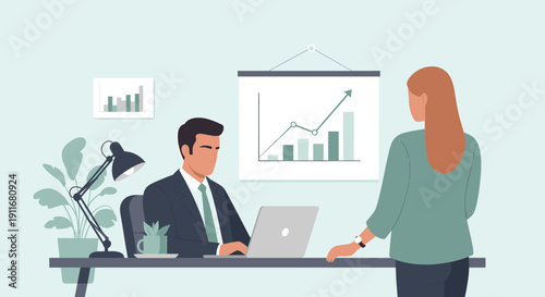 A serene workspace setup evokes calmness and productivity, perfect for home office environments.