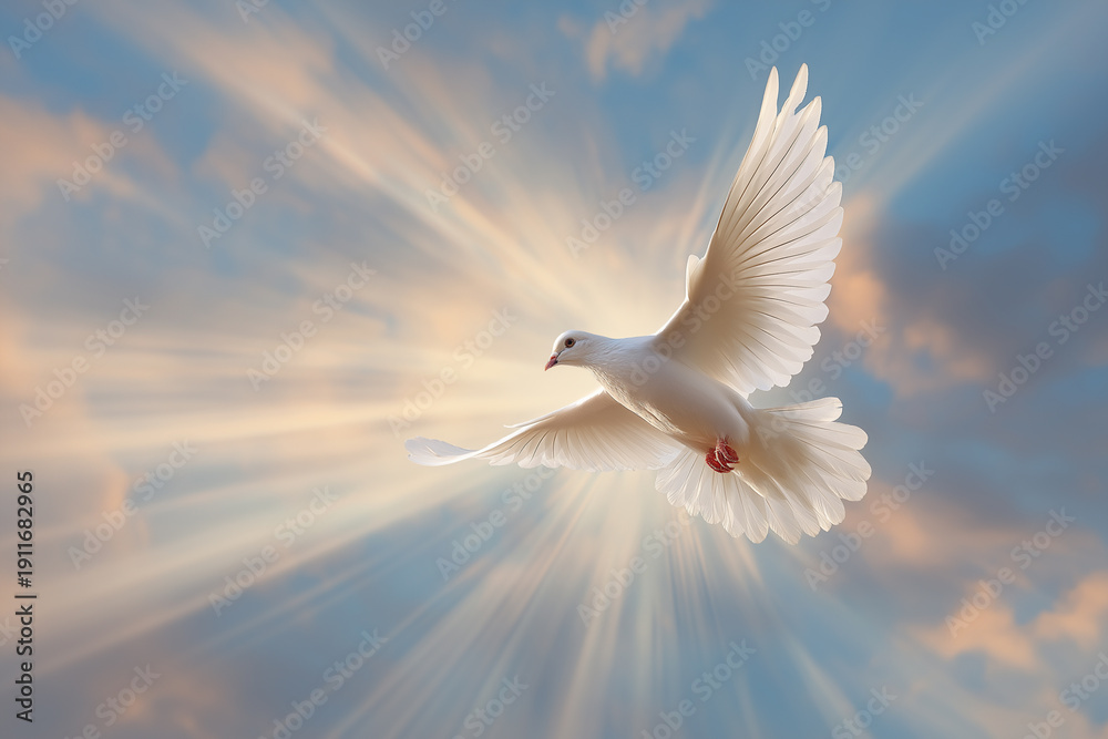 Fototapeta premium White Dove Symbol of the Holy Spirit