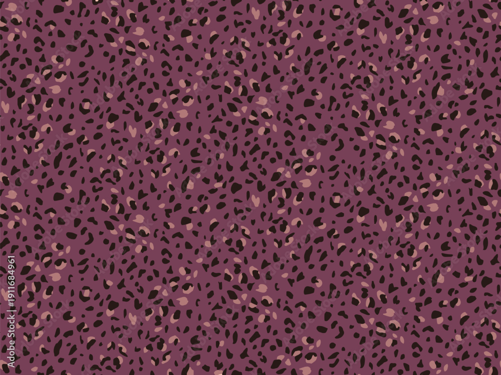 Fototapeta premium Seamless abstract leopard pattern with hand-drawn organic spots in neutral beige and brown tones. Modern, minimal animal print background for fashion, textiles, wallpaper, and packaging design.