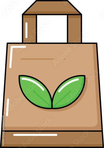 design Eco Bag illustration icon 
