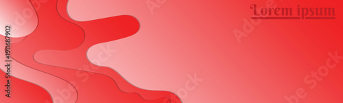 Abstract Red Gradient Wavy Layers Background