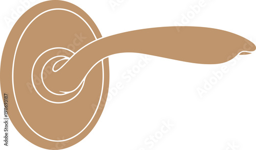 Modern door handle with sleek design and minimalist aesthetic