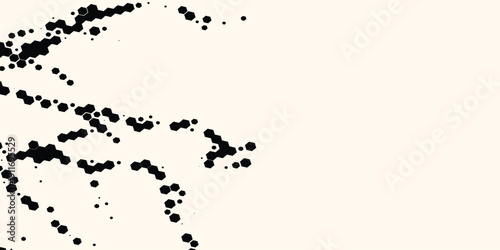 Hexagon Shapes Vector Abstract Geometric Technology Retrowave Sci-Fi Texture Isolated on Light Background. Halftone Hex Retro Simple Pattern. Eps10