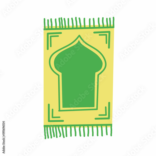 Vector illustration of Muslim prayer mat for your desain for your illustration for sticker Ramadhan